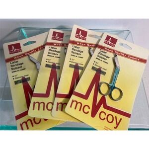 McCoy Lister Bandage Scissors 3.5 Inch Stainless Steel Model 1109RP 4 Pack